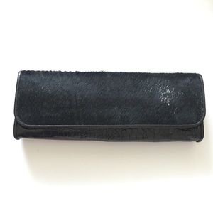 Maurizio Taitui Black Leather Clutch